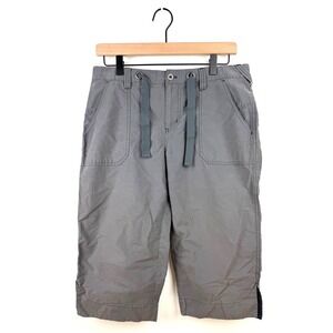 Columbia Sportswear Womens‎ Capri Hiking Cropped Pants Gray Drawstring Small